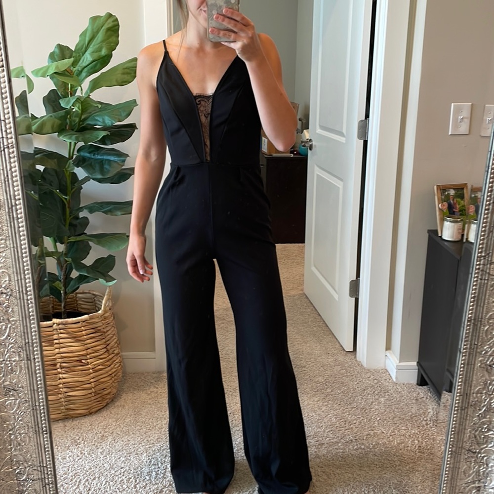 Black pants suit